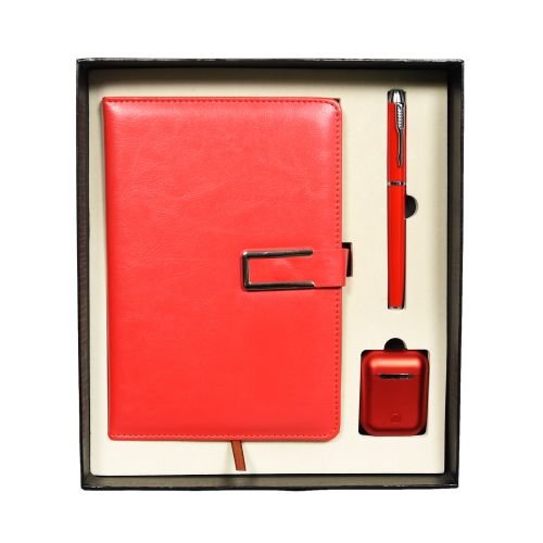 COFFRET CADEAU COMPOSE D&rsquo;UN NOTEBOOK – D&rsquo;UN STYLO – D&rsquo;UNE POCHETTE AIRPOD AVEC POSSIBILITE DE PERSONNALISER ( PRIX SUR DEMANDE )