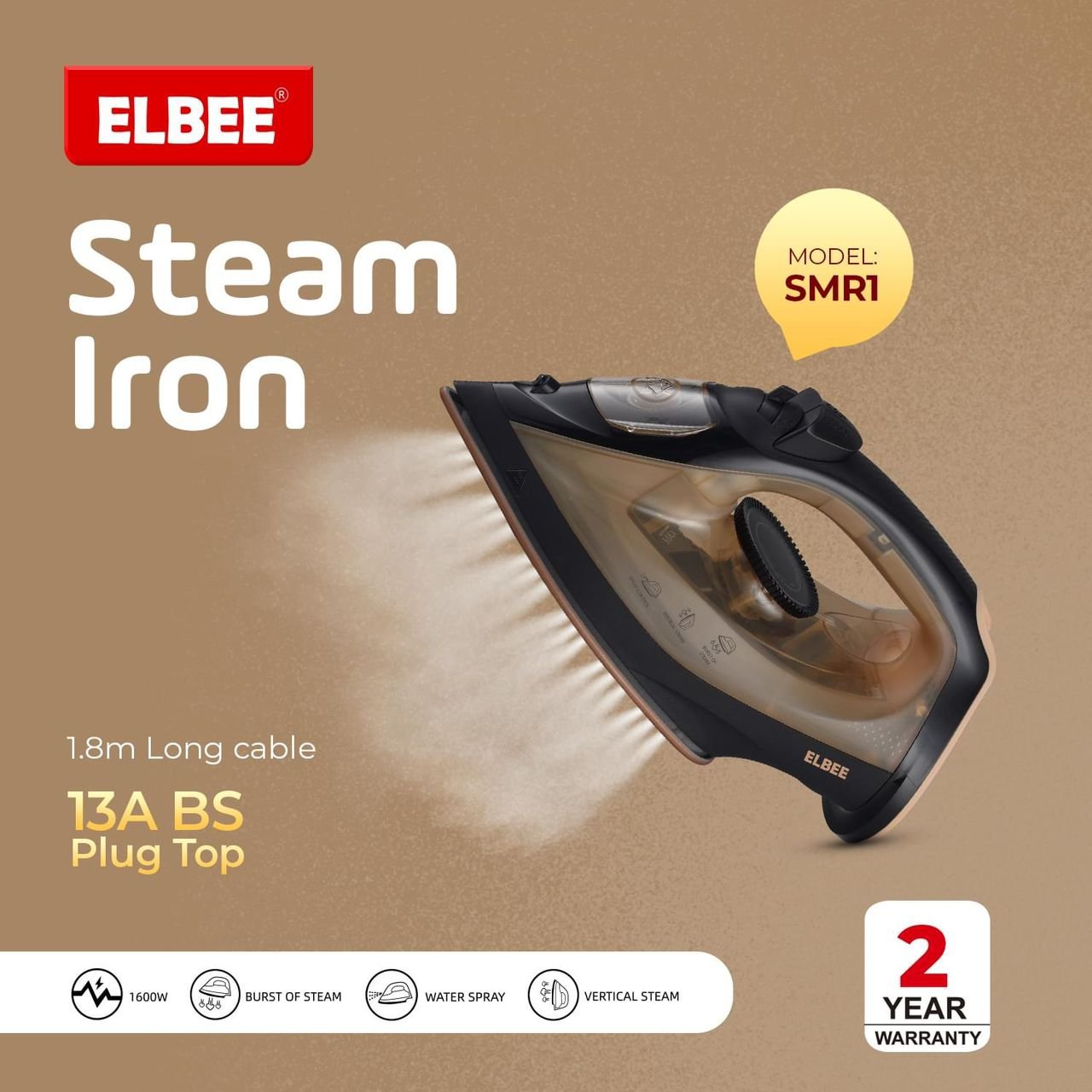 FER A REPASSER A VAPEUR ELECTRIQUE - ELBEE - SMR 1