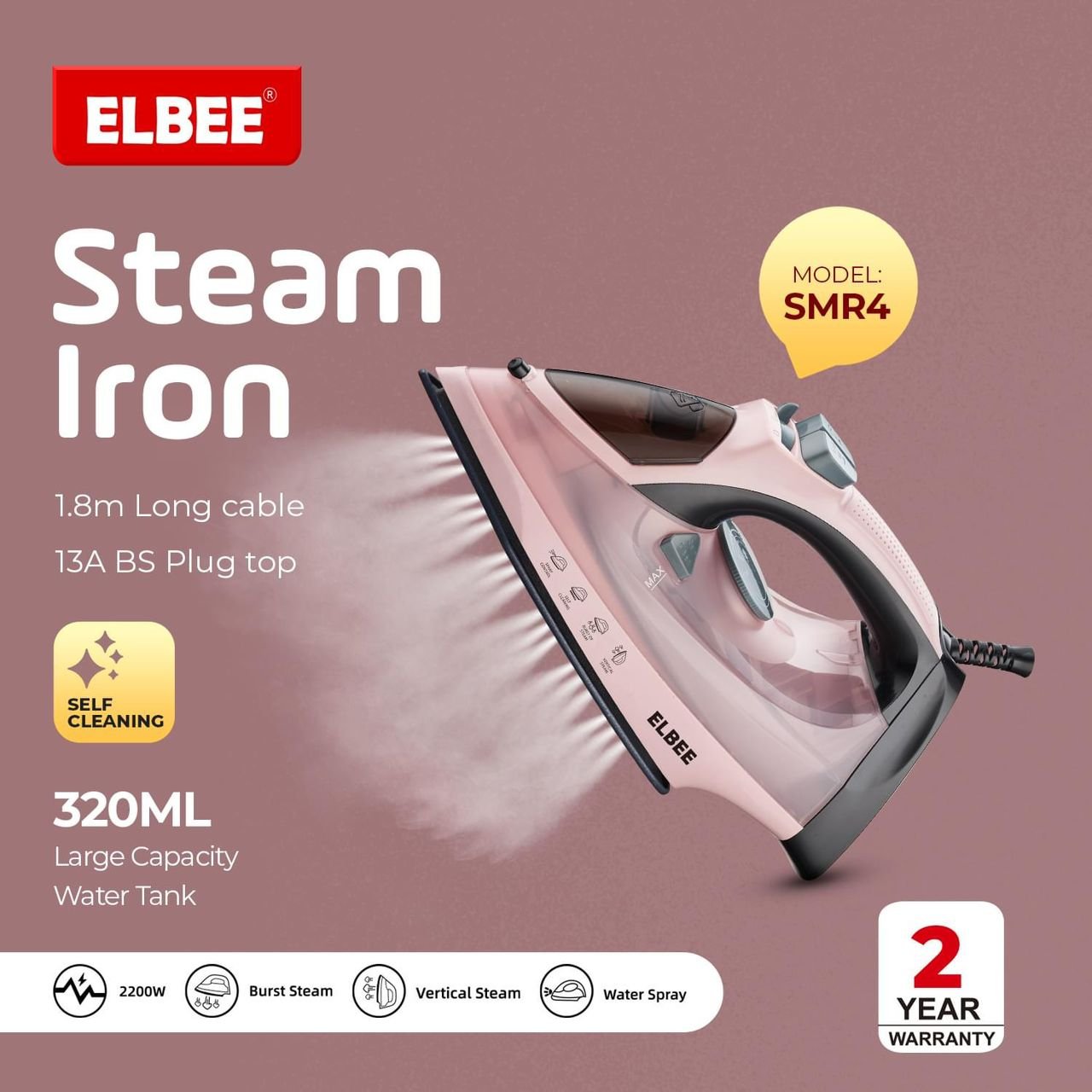 FER A REPASSER A VAPEUR ELECTRIQUE - ELBEE - SMR 4
