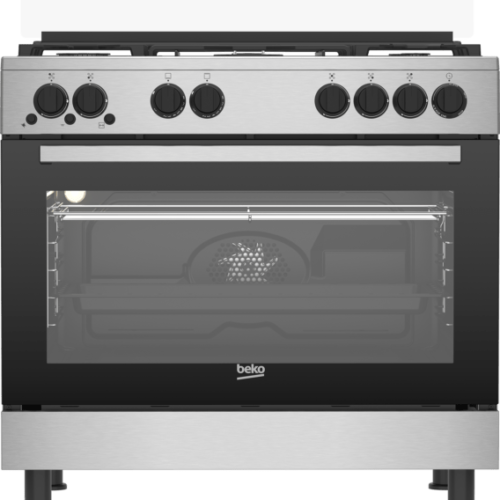 CUISINIERE BEKO 5 FEUX INOX 90 X 60 FULL OPTION