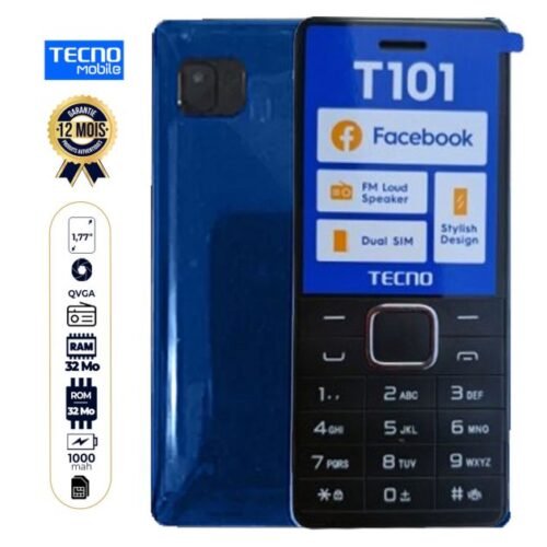 TELEPHONE TECNO T101 DOUBLE SIM 32 MO FACEBOOK 100 MAH