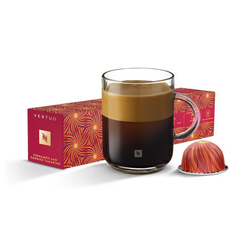 FESTIVE COLLECTION DOUBLE ESPRESSO – BOÎTE DE 10 CAPSULES NESPRESSO A LA CANELLE & AU TAMARIN CONFIT