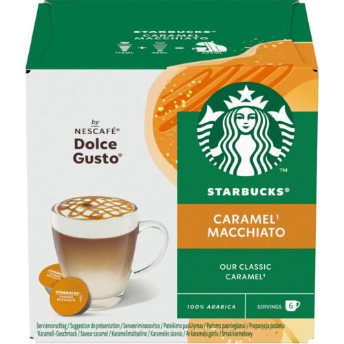 PAQUET DE 12 CAPSULES STARBUCKS CARAMEL MACCHIATO BY NESCAFE DOLCE GUSTO