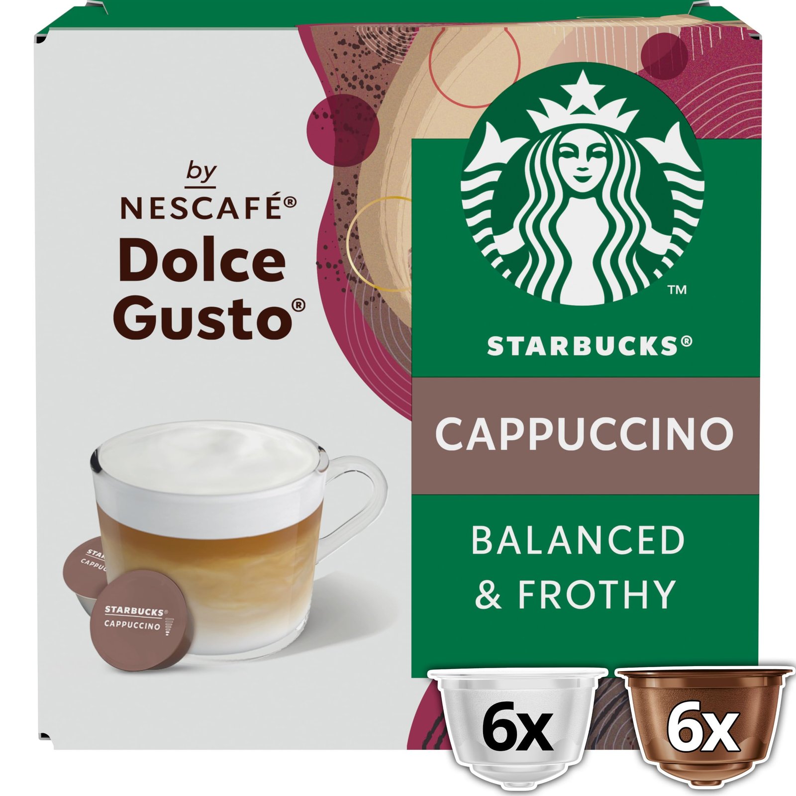PAQUET DE 12 CAPSULES STARBUCKS DOLCE GUSTO CAPPUCCINO