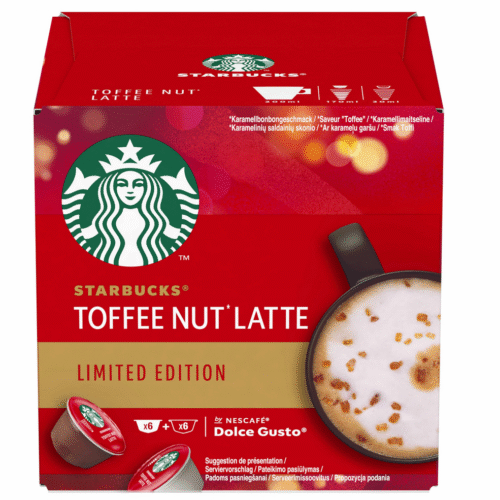 PAQUET DE 12 CAPSULES STARBUCKS DOLCE GUSTO TOFFEE NUT LATTE BY NESCAFE DOLCE GUSTO
