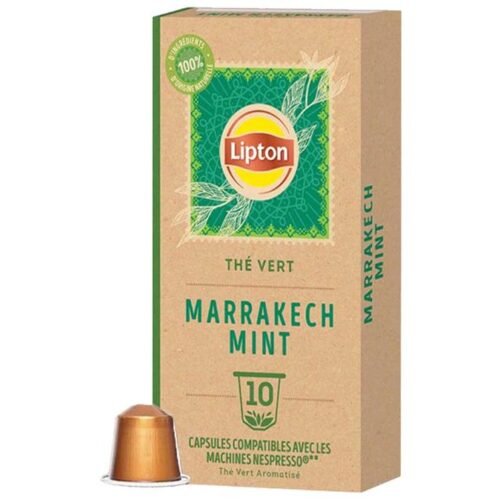 BOÎTE DE 10 CAPSULES LIPTON THE VERT MARRAKECH MINT – COMPATIBLE NESPRESSO