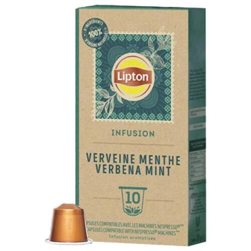 BOÎTE DE 10 CAPSULES LIPTON VERVEINE MENTHE – COMPATIBLE NESPRESSO