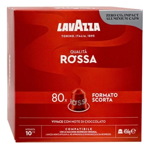 PAQUET DE 80 CAPSULES DE CAFE LAVAZZA ROSSA