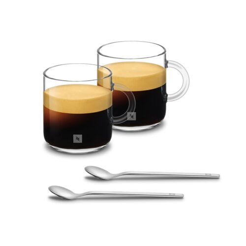 COFFRET NESPRESSO VERTUO GRAN LUNGO – COFFRET DE 2 TASSES DE 165 ML + 2 CUILLERES