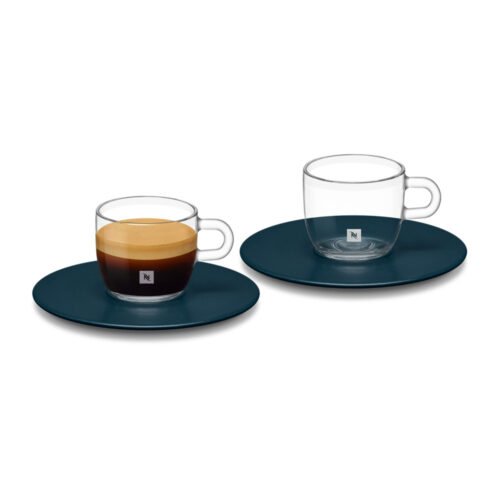 COFFRET ESPRESSO COLLECTION SIGNATURE DE 2 TASSES DE 80 ML AVEC 2  SOUS -TASSES