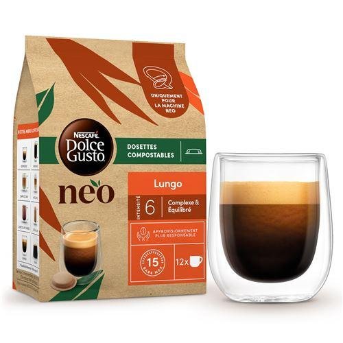 PAQUET DE 12 DOSETTES DE NESCAFÉ® DOLCE GUSTO® NEO LUNGO N°6