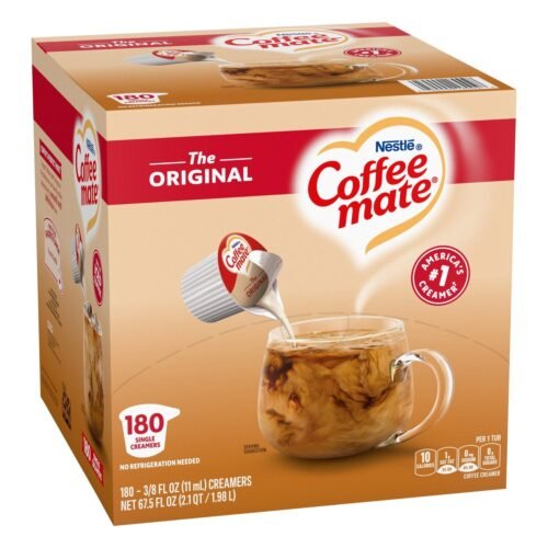 Coffee Mate Original – Crème liquide pour café – 180 dosettes