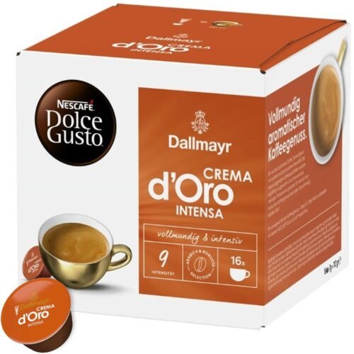 PAQUET DE 16 CAPSULES NESCAFE DOLCE GUSTO DALLMAYR CREMA D’ORO INTENSE