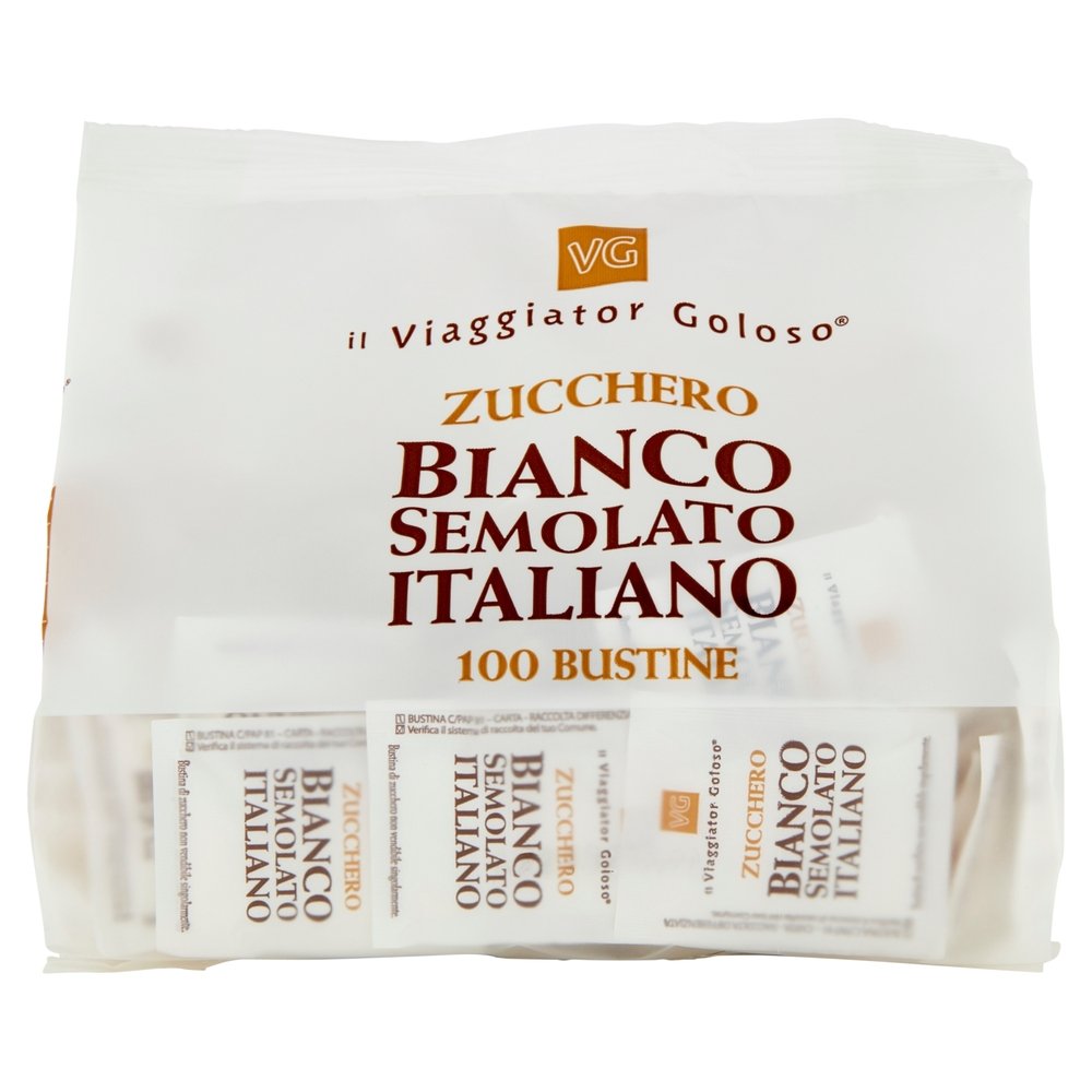 PAQUET DE 100 SACHETS DE 100G DE SUCRE BLANC – IL VIGGIATOR GOLOSO