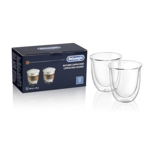 COFFRET DELONGHI DE 2 VERRES ESPRESSO DE 190 ML – DOUBLE PAROI
