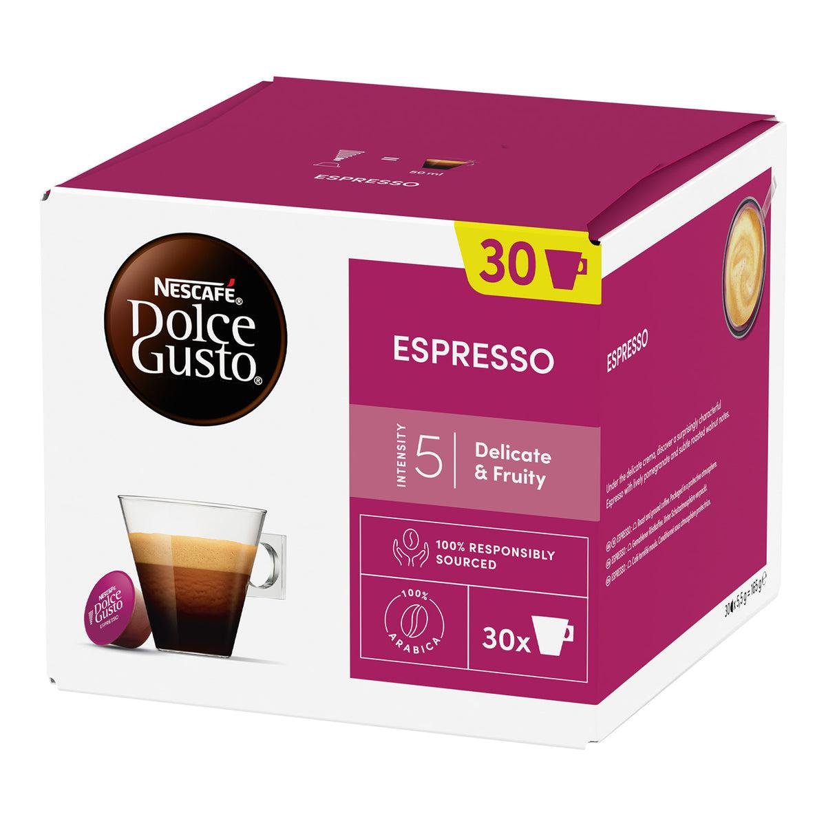 PAQUET DE 30 CAPSULES NESCAFE DOLCE GUSTO ESPRESSO
