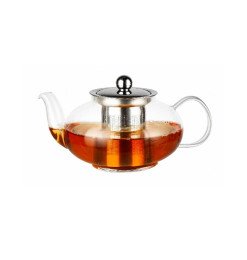 THEIRE EN VERRE AVEC FILTRE ET COUVERCLE EN INOX